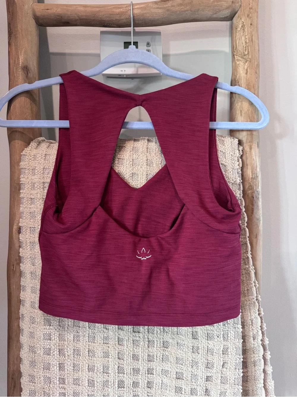 Beyond Yoga Wine V-Neck Crop Tank